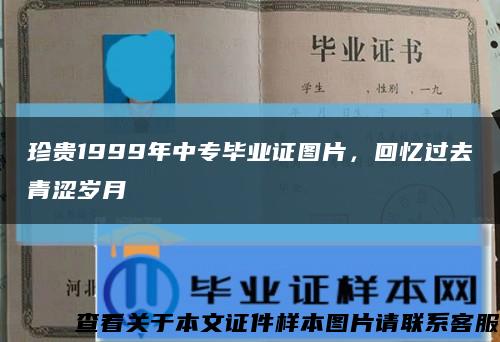 珍贵1999年中专毕业证图片，回忆过去青涩岁月缩略图