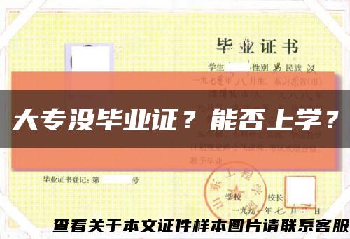 大专没毕业证？能否上学？缩略图