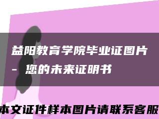 益阳教育学院毕业证图片- 您的未来证明书缩略图