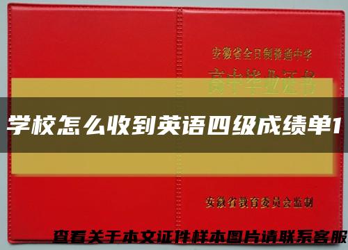 学校怎么收到英语四级成绩单1缩略图