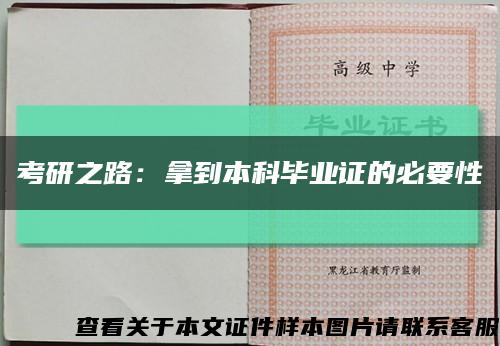 考研之路：拿到本科毕业证的必要性缩略图