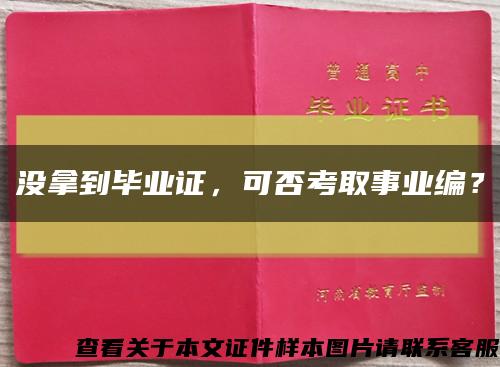 没拿到毕业证，可否考取事业编？缩略图