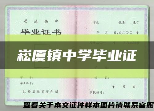 崧厦镇中学毕业证缩略图