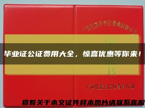 毕业证公证费用大全，惊喜优惠等你来！缩略图