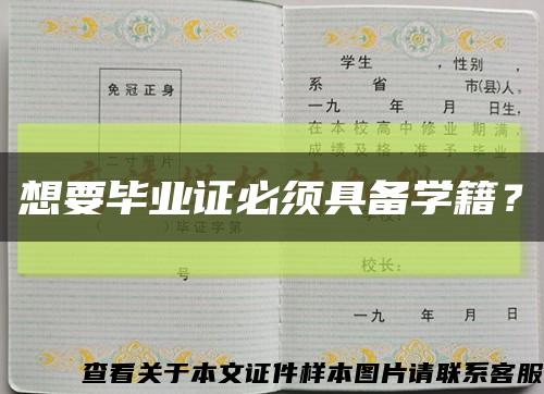 想要毕业证必须具备学籍？缩略图