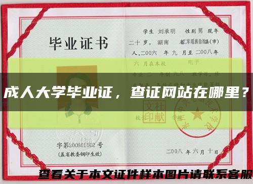 成人大学毕业证，查证网站在哪里？缩略图