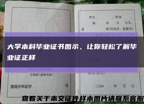 大学本科毕业证书图示，让你轻松了解毕业证正样缩略图