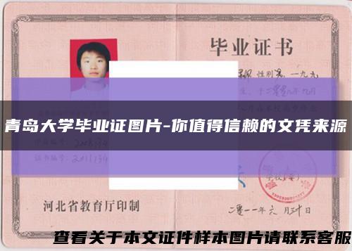 青岛大学毕业证图片-你值得信赖的文凭来源缩略图