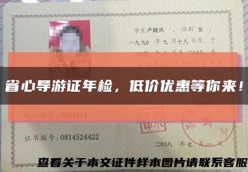 省心导游证年检，低价优惠等你来！缩略图