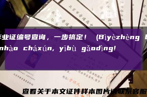 毕业证编号查询，一步搞定！ (Bìyèzhèng biānhào cháxún, yībù gǎodìng!)缩略图