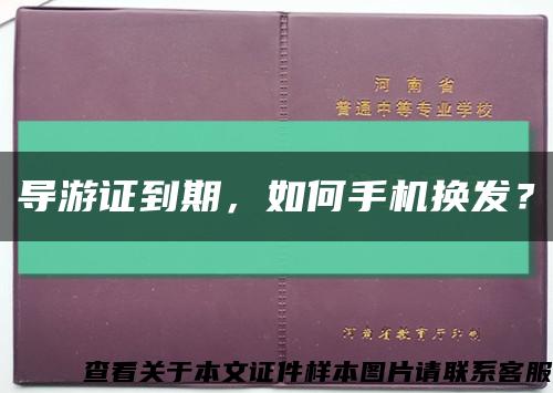 导游证到期，如何手机换发？缩略图