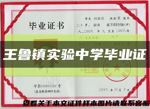 王鲁镇实验中学毕业证缩略图