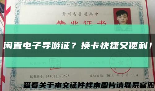 闲置电子导游证？换卡快捷又便利！缩略图