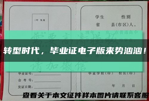 转型时代，毕业证电子版来势汹汹！缩略图