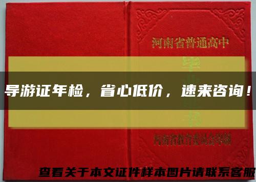 导游证年检，省心低价，速来咨询！缩略图