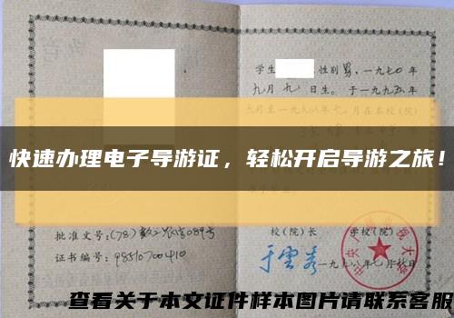 快速办理电子导游证，轻松开启导游之旅！缩略图