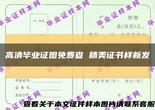 高清毕业证图免费查 精美证书样新发缩略图