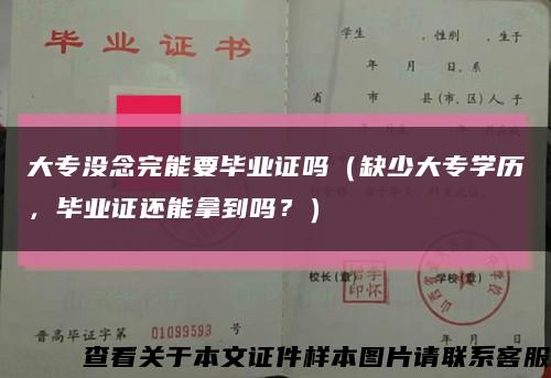 大专没念完能要毕业证吗（缺少大专学历，毕业证还能拿到吗？）缩略图