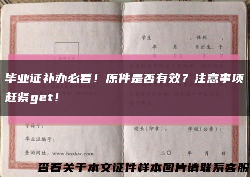 毕业证补办必看！原件是否有效？注意事项赶紧get！缩略图