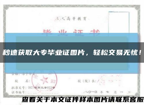 秒速获取大专毕业证图片，轻松交易无忧！缩略图