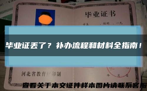 毕业证丢了？补办流程和材料全指南！缩略图