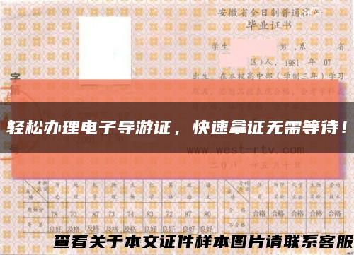 轻松办理电子导游证，快速拿证无需等待！缩略图