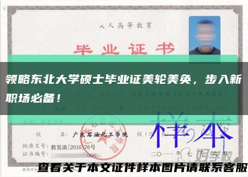 领略东北大学硕士毕业证美轮美奂，步入新职场必备！缩略图