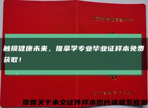 触摸健康未来，推拿学专业毕业证样本免费获取！缩略图