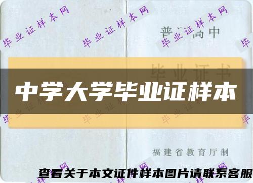 中学大学毕业证样本缩略图