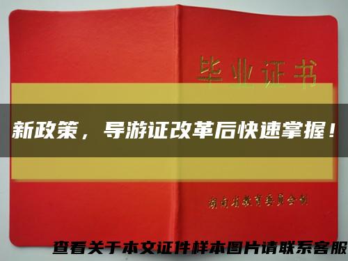 新政策，导游证改革后快速掌握！缩略图