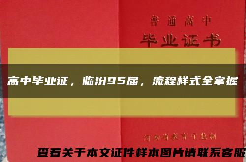 高中毕业证，临汾95届，流程样式全掌握缩略图