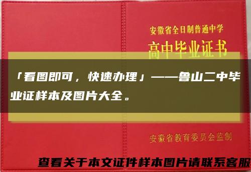 「看图即可，快速办理」——鲁山二中毕业证样本及图片大全。缩略图