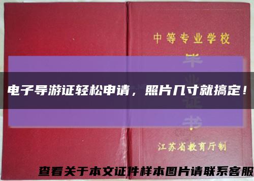 电子导游证轻松申请，照片几寸就搞定！缩略图