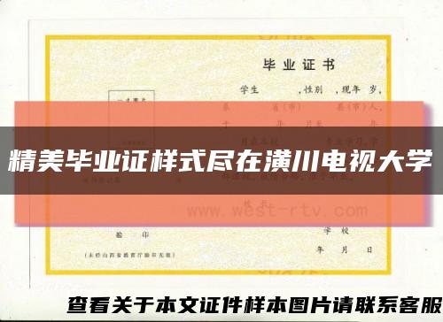 精美毕业证样式尽在潢川电视大学缩略图