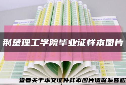 荆楚理工学院毕业证样本图片缩略图