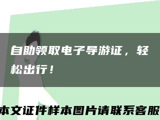 自助领取电子导游证，轻松出行！缩略图