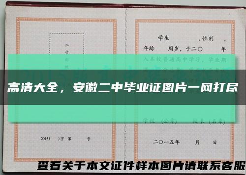 高清大全，安徽二中毕业证图片一网打尽缩略图