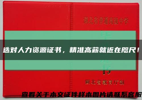 选对人力资源证书，精准高薪就近在咫尺！缩略图