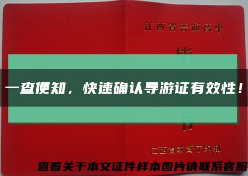 一查便知，快速确认导游证有效性！缩略图