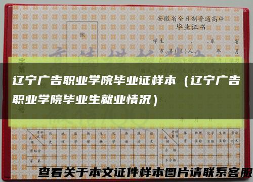 辽宁广告职业学院毕业证样本（辽宁广告职业学院毕业生就业情况）缩略图