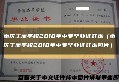重庆工商学校2018年中专毕业证样本（重庆工商学校2018年中专毕业证样本图片）缩略图