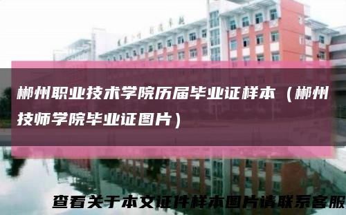 郴州职业技术学院历届毕业证样本（郴州技师学院毕业证图片）缩略图