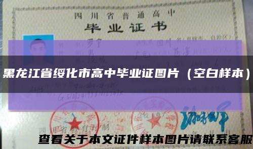 黑龙江省绥化市高中毕业证图片（空白样本）缩略图