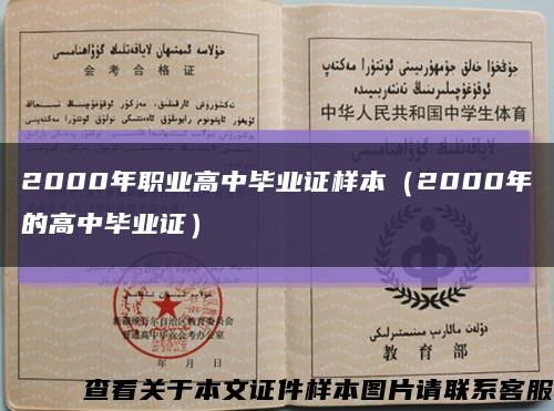 2000年职业高中毕业证样本（2000年的高中毕业证）缩略图