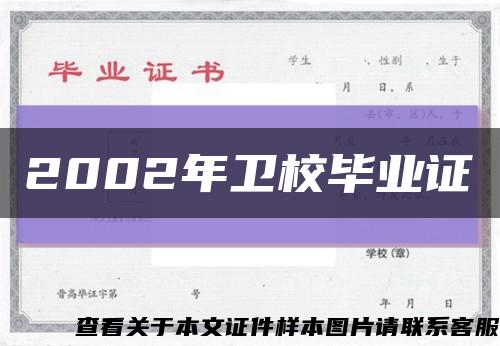 2002年卫校毕业证缩略图