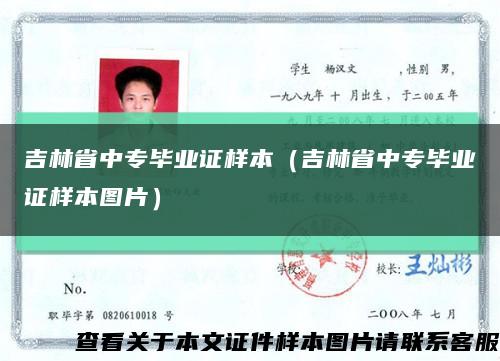 吉林省中专毕业证样本（吉林省中专毕业证样本图片）缩略图