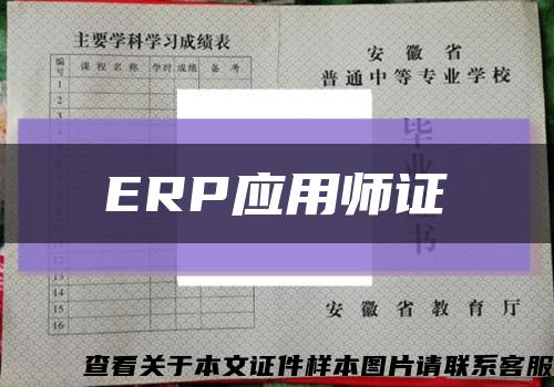 ERP应用师证缩略图