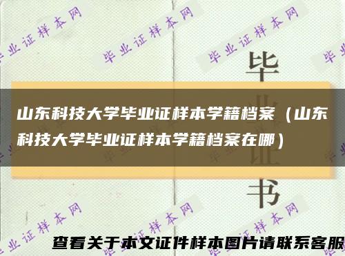 山东科技大学毕业证样本学籍档案（山东科技大学毕业证样本学籍档案在哪）缩略图