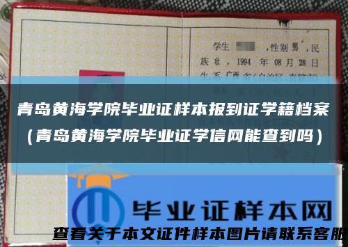 青岛黄海学院毕业证样本报到证学籍档案（青岛黄海学院毕业证学信网能查到吗）缩略图