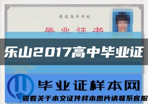 乐山2017高中毕业证缩略图